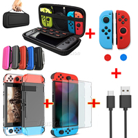 Zestaw 6 w 1 torba z EVA na przełącznik do nintendo twarda osłona pokrowiec przenośny do Nitendo przełącznik konsoli joysticki uchwyty akcesoria 1
